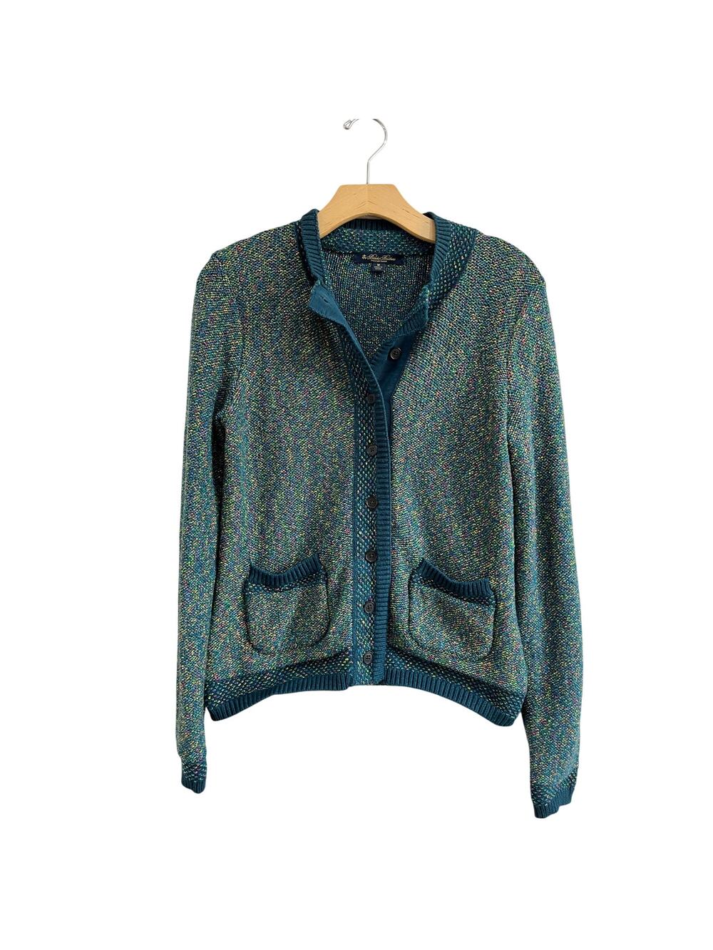 Brooks Brothers Italian Yarn Sparkle Knit‎ Cardigan Preppy Academia Size M